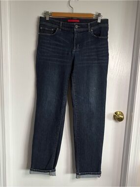 L.L. Bean Performance Stretch Jeans Straight Leg Size 10 Reflective Accents